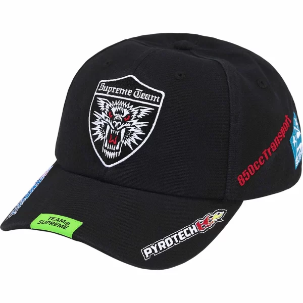 Supreme Racing Team 6-Panel “Black” (SS 25)