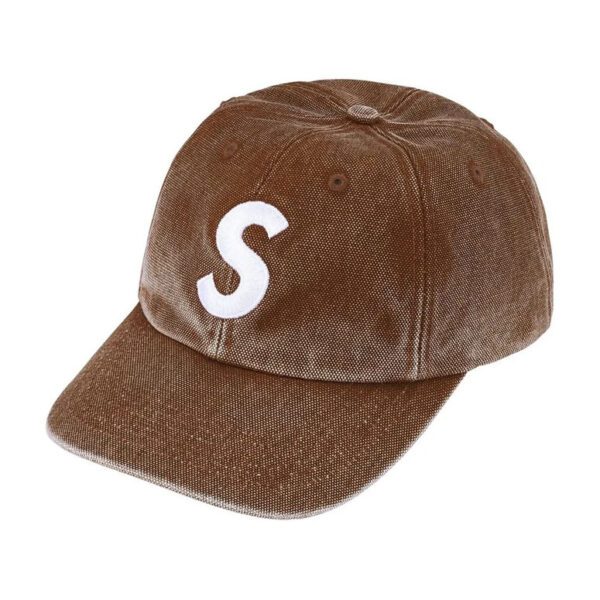 Supreme Pigment Coated S Logo 6-Panel “Brown” (SS 26)