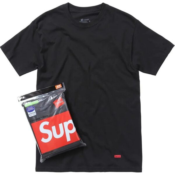 Supreme x Hanes Tagless Tee "Black"