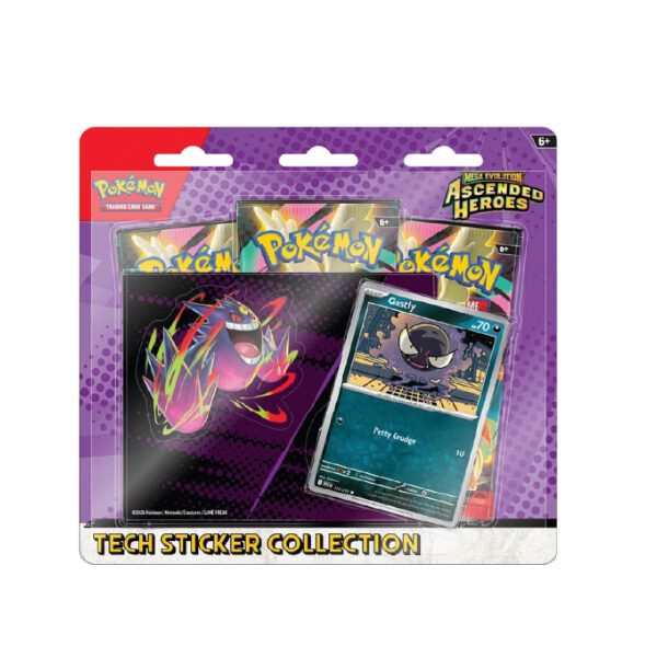 Pokémon TCG: Mega Evolution-Ascended Heroes Tech Sticker Gastly (3 Packs)